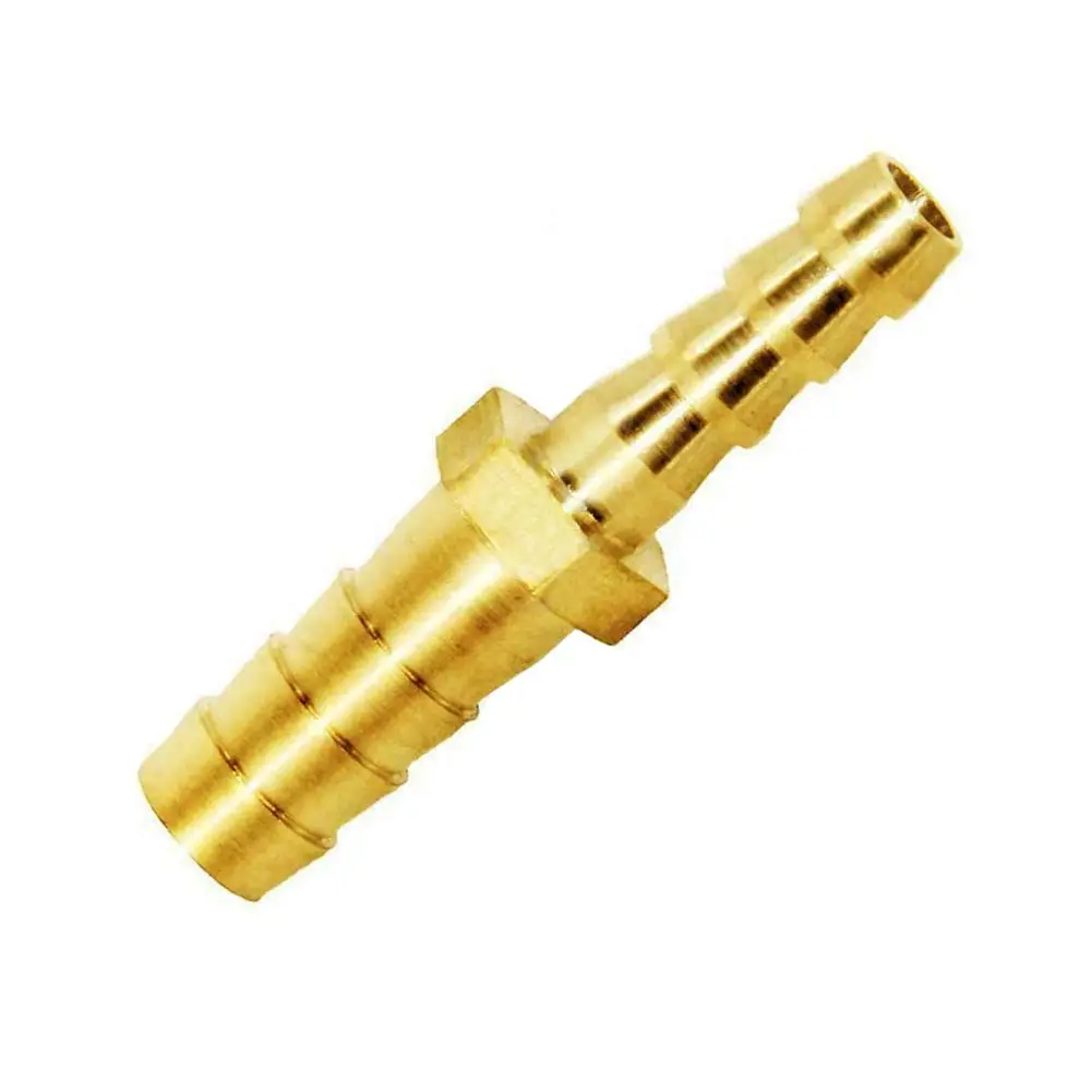 Brass Barb Hose Reducing Splicer Mender 12mm ID Hose x 16mm ID Pipe Fitting For Air Water Fuel