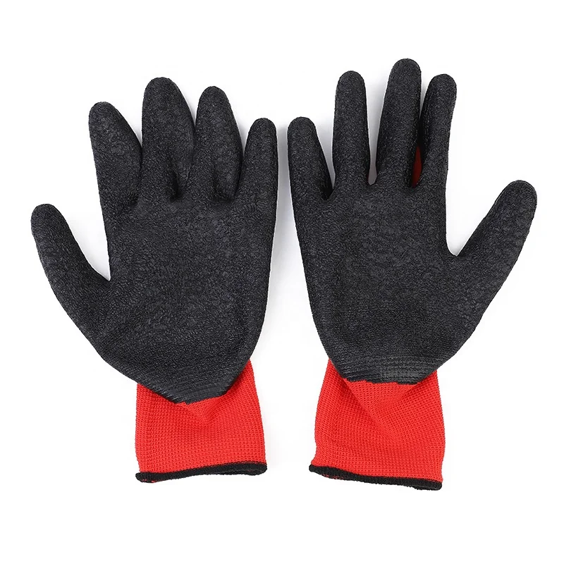 Nylon Latex Gloves for Wrinkling Waterproof Durable Breathable Comfortable Safety Gloves