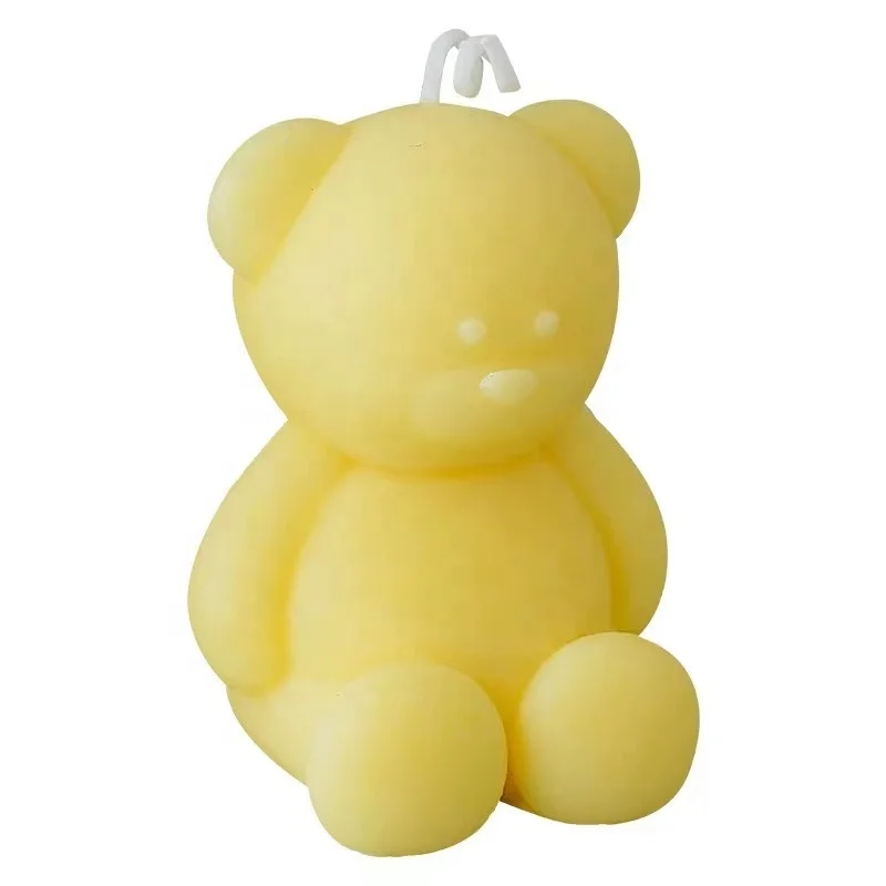 Multicolor Ins Cute Teddy Bear Bougie Photo Props Home Decoration Creative Gift Bear Shape Fragrance Birthday Soy Wax Candle