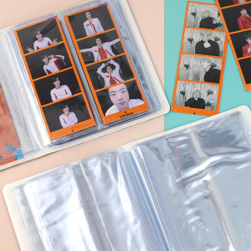 4 Cut Collect Book PVC Photo Album for 2*6 Inch Photos/idol Card/postcard/bookmark