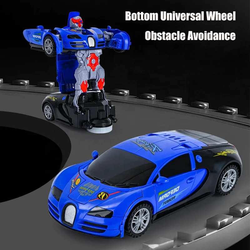 B/O Universal Driving Transforming Robots 2 In 1 Deform Robot Car Toy with Dynamic Music Flash Lights Deformation Robot