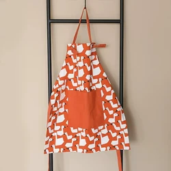 Wholesale Custom Logo printing Design Cotton canvas Apron Kitchen Cooking Aprons