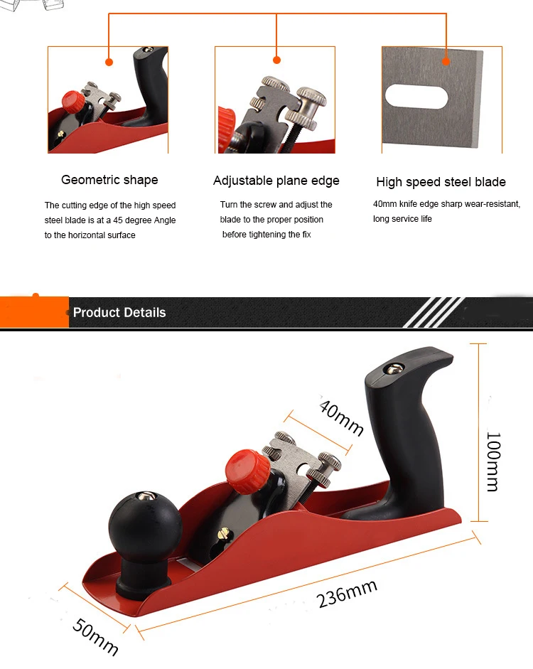 Wholesale  Adjustable Wood Hand Planes Woodworking HSS steel Plane European Planer Woodcraft DIY Tool