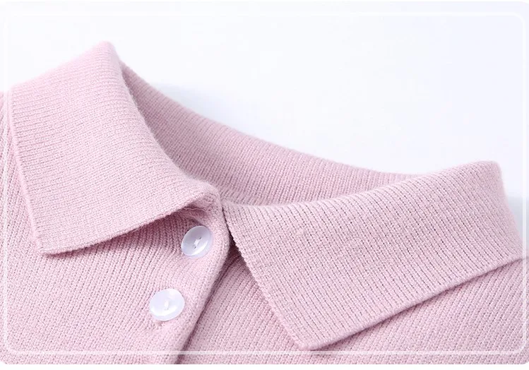 Multi-color Optional Solid Knitted Baby Polo Sweatshirt Kids Sweater For Winter