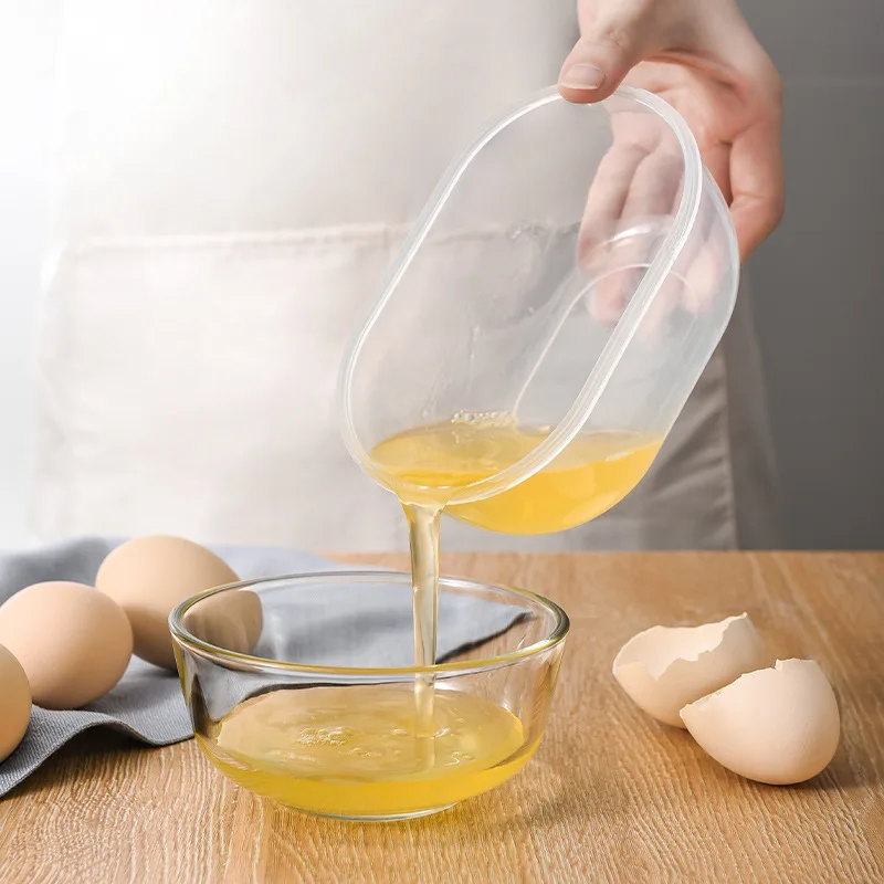 Durable Portable Egg Yolk Liquid Filter Kitchen Cooking Egg Divider Plastic Egg Separator
