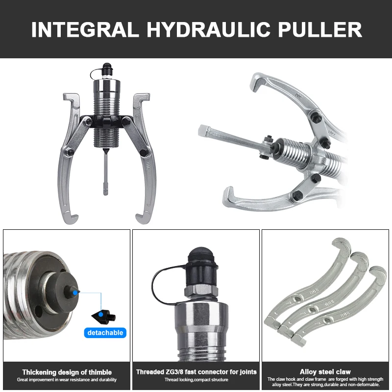 YL-20 Bearing Puller Tool Automotive Wheel Remover Car Auto Carbon Steel 3-jaw Inner Bearing Puller Gear Extractor Automotive