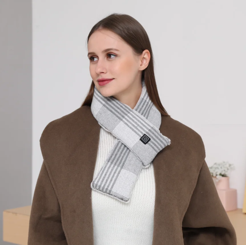 Best Gift for Boyfriend Girlfriend 4W Electrical Scarf Warm Scarf usb Heating Scarf Three Gears Temp Adjustment