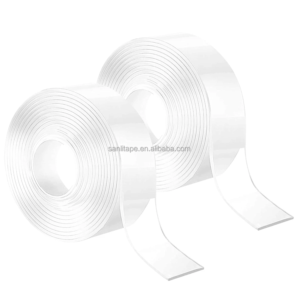 High Sticky Clear Tape Festival Decoration 1mm x 6mm x 3m Double Sided Adhesive Nano Tape