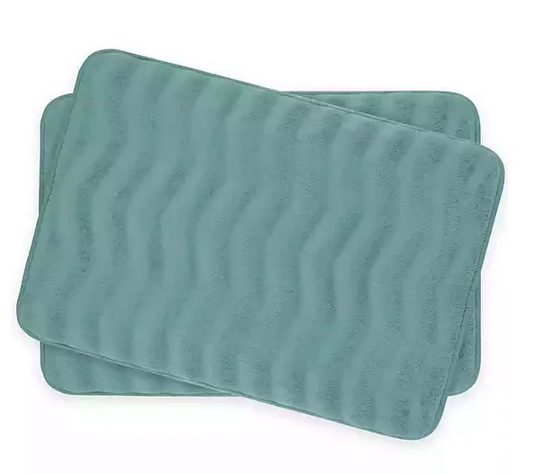 100% polyester 2pcs set micro plush memory foam bath mat