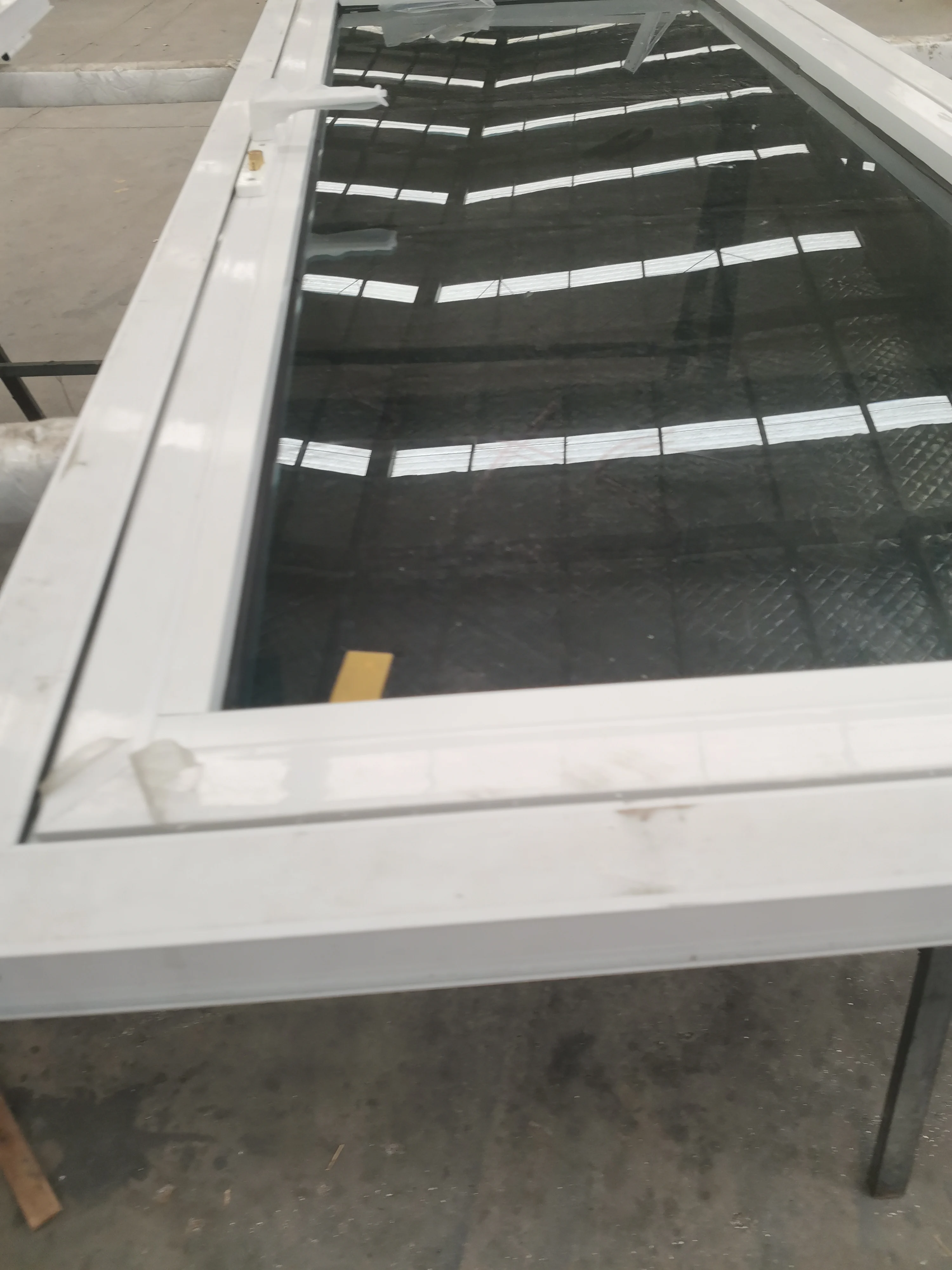 Modern style hurricane impact aluminum doors and windows with grey reflective glass for house