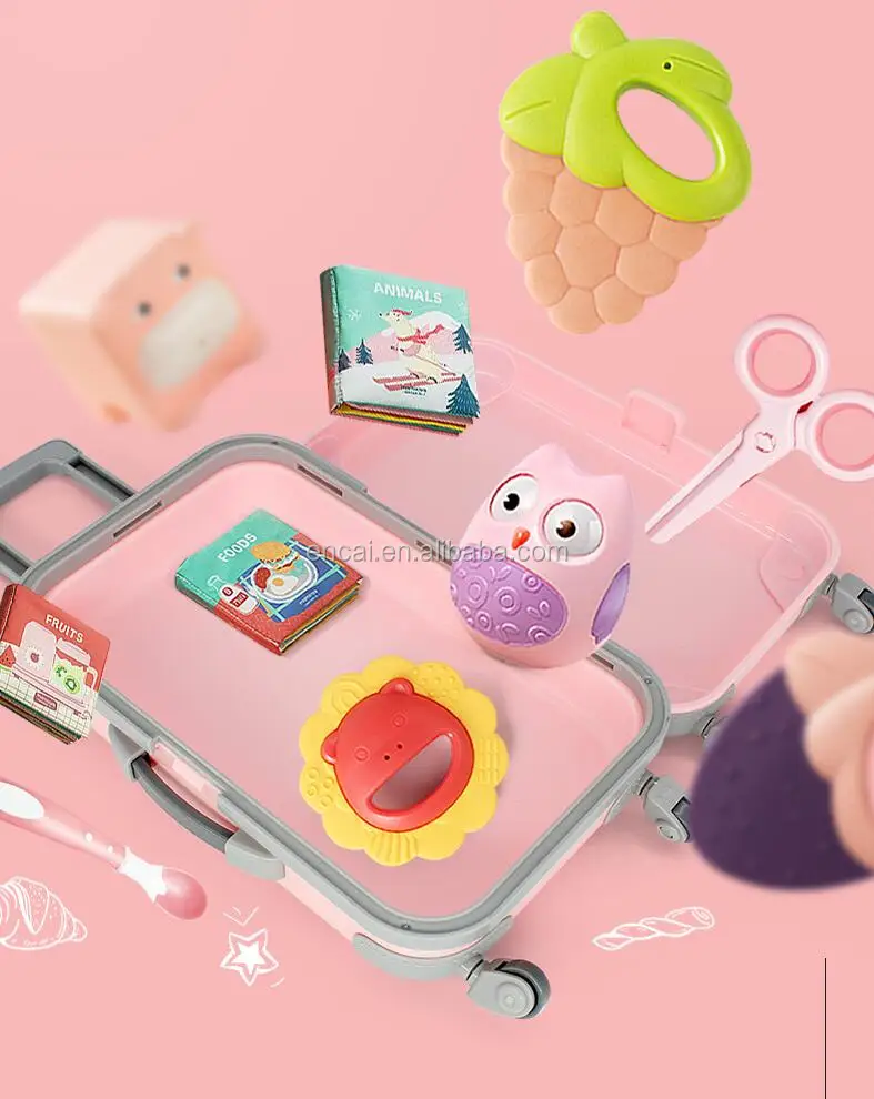 MIni Emulate Toy LUGGAGE TROLLEY CASE Storage box