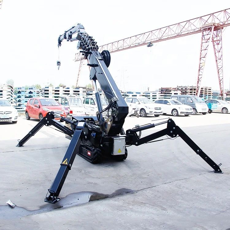 3 Ton Spider Crawler Hoist Cranes Lift Cranes Electric Gasoline Diesel Spider Crane with Remote Control