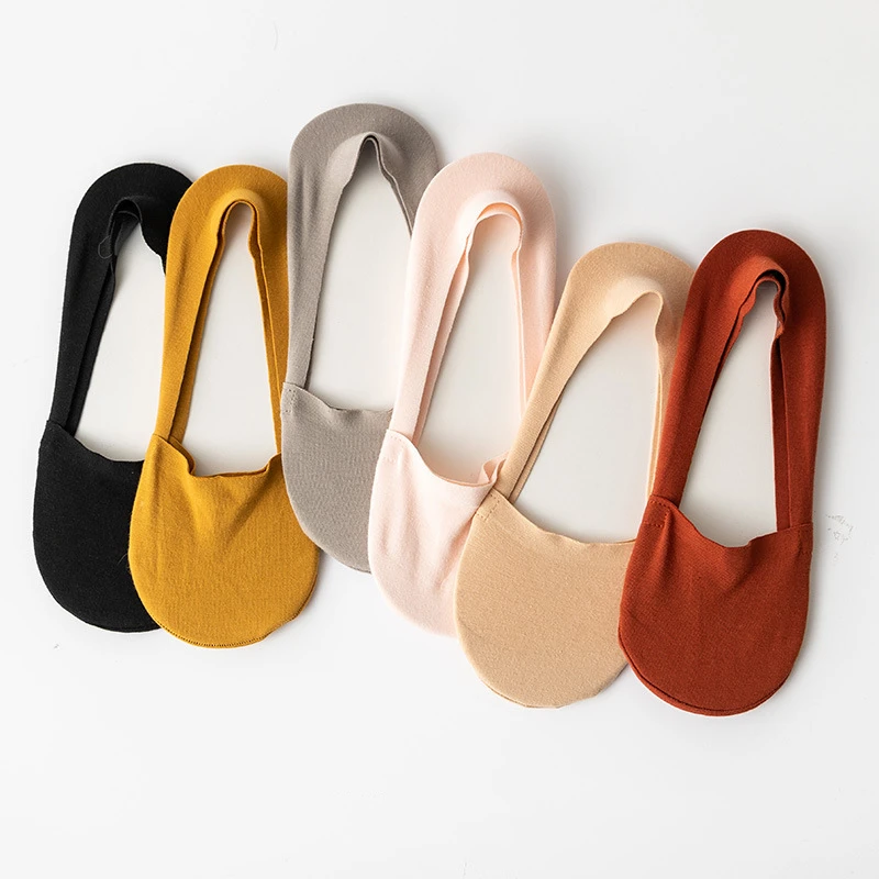 
No Show Sweat Absorbent Breathable Cotton Anti-Slip Low Cut Invisible Socks Women 