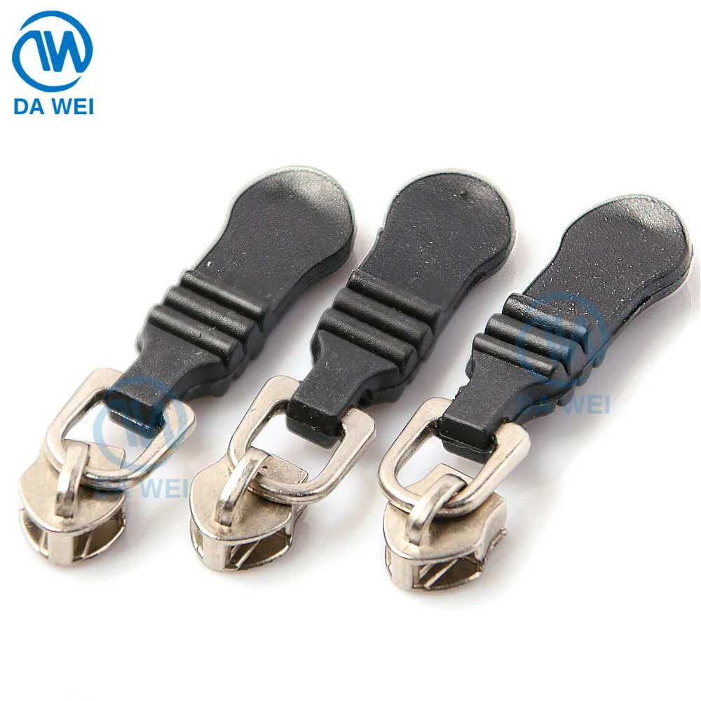 DAWEI Brand Custom Design Zipper Slider Rubber Zipper Puller Slider