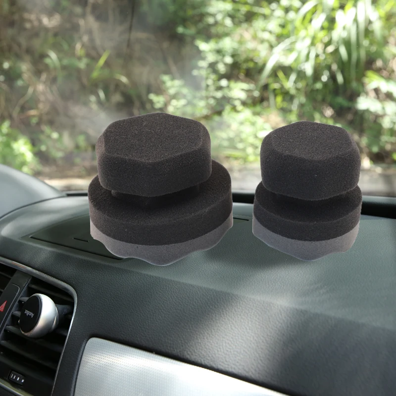 Hexagonal hand-held tire polishing waxing sponge for Clean tire waxing