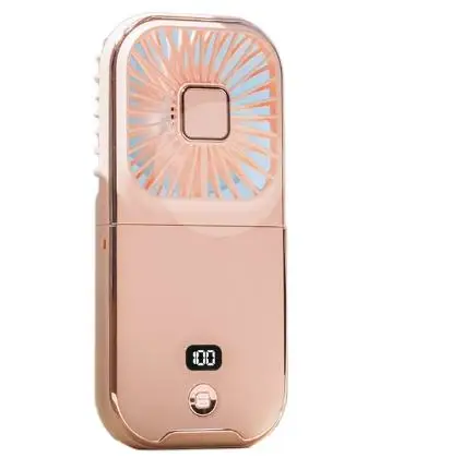 Portable Mini Handheld Fan Mini Fan With Battery Digital Display Electric  Usb Mini Wearable Fan