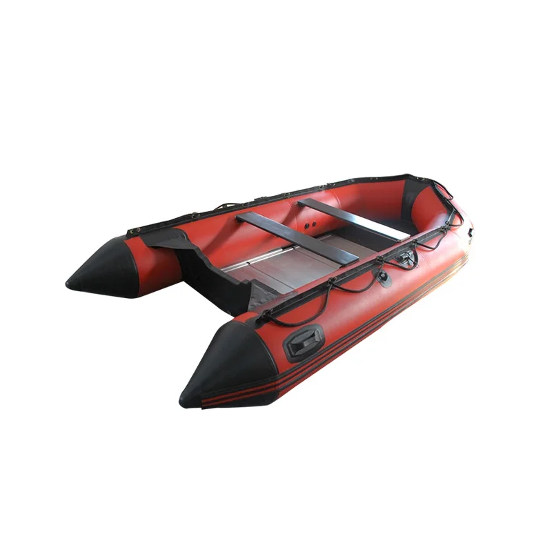 safe inflatable aluminium boat manufacturer fishing red color