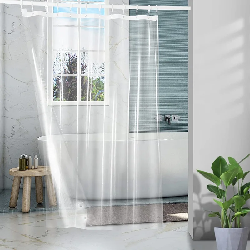 Heavy Duty  PEVA 8G Bathroom Shower Curtain Liner 72 in W
