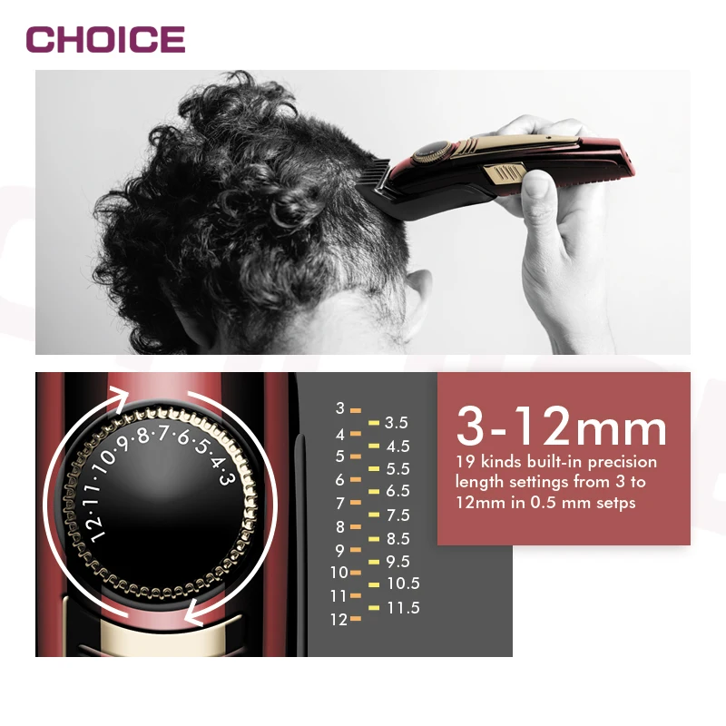 Multifunctional Electric Cordless Hair Cutting Set Professional Rechargeable Wireless Hair Clipper Set