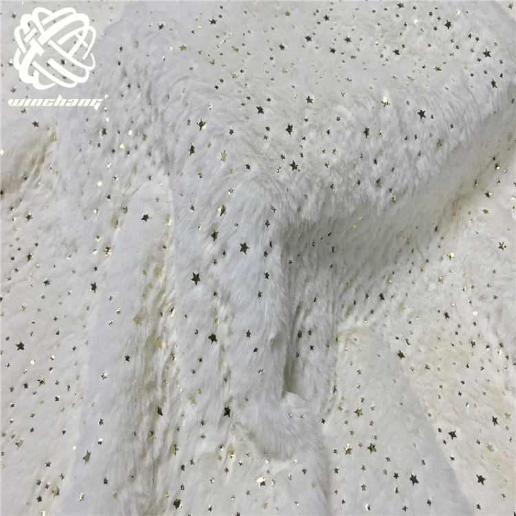 Wholesale Hot Sale White Plush Artificial Fur Fabric Sequins Fabric Rabbit Faux Fur For Garment
