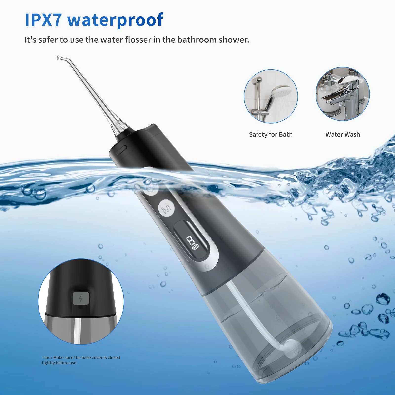 Water Pick 2024 Waterproof Rechargeable Cordless Portable Jet Teeth eaning Dental Floss Oral Irrigator Electric Water FlosserCl