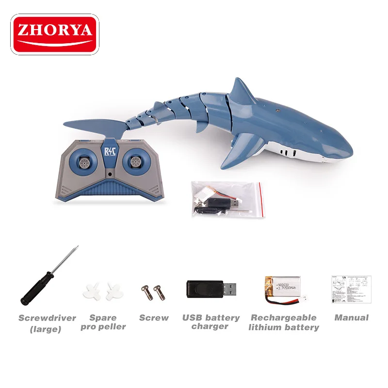 Leemook Simulation Remote Control Fish  Boat Toy Kids Electric remote control spray fish rc shark toy