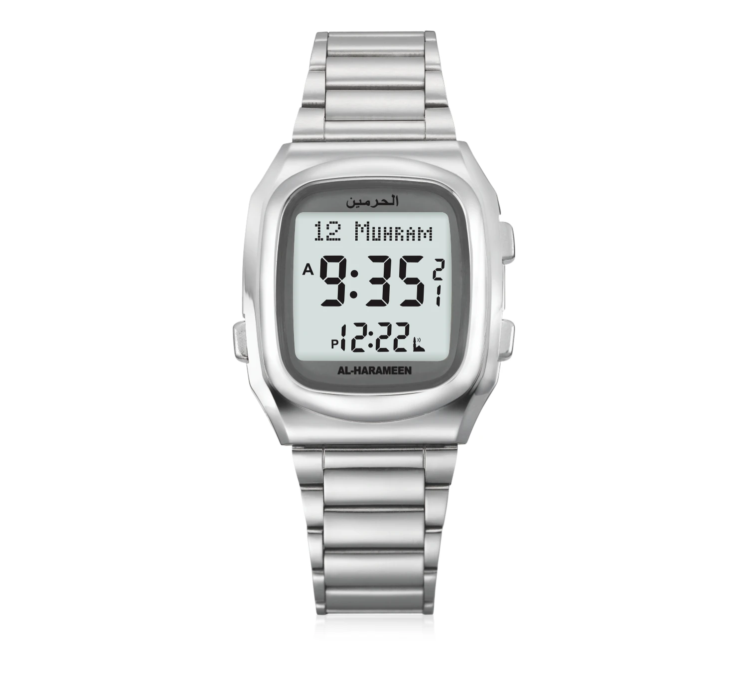Best Price original manufacture muslim prayer alfajar watch alharameen stainless steel wristwatch for men