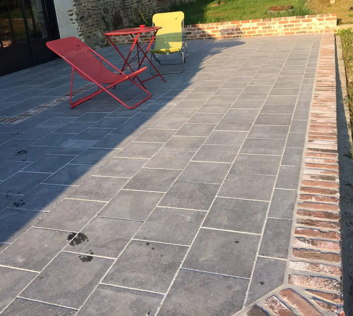 Marble Paver Vietnam Gothic Blue Stone (Blue Limestone) Darkblue Natural Tiles Construction Paver Gothic Paving