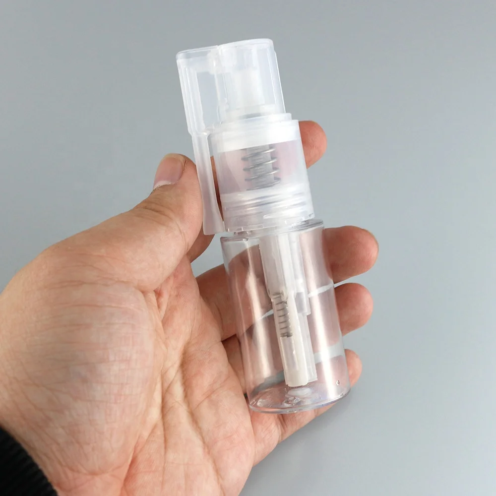  35 мл Clear Powder спрей ПЭТ-бутылки с отрегулированной насадка частный ярлык волокна волос бутылка для корня подправить