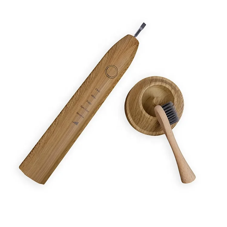 Eco Friendly Bamboo head replacement Sonic smart Rechargeable Electric Tooth Brush customized Smart electric toothbrush