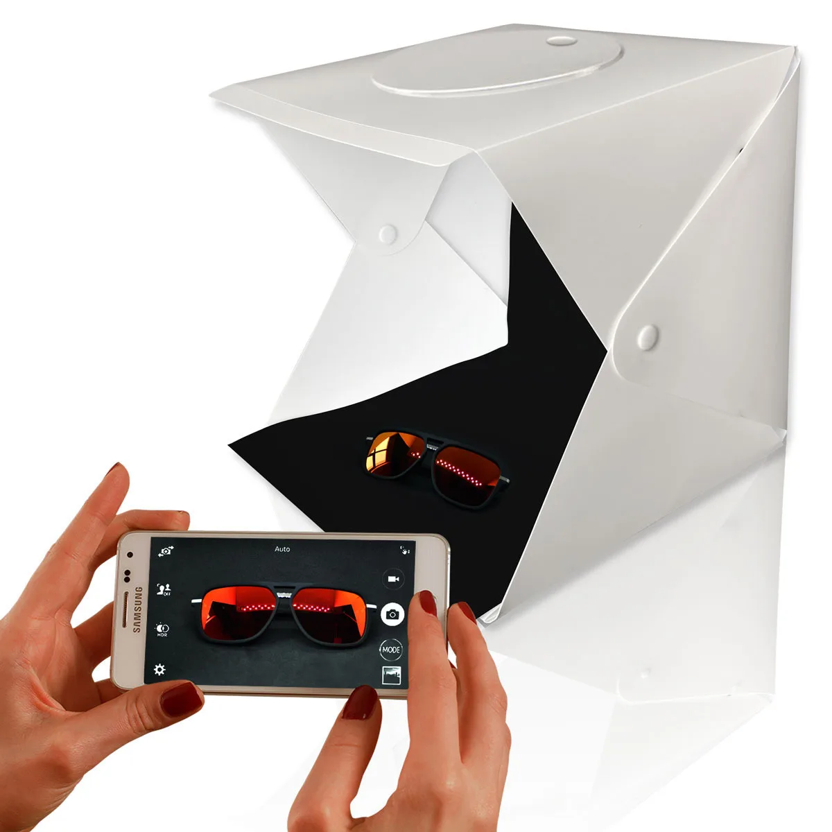 New Arrival Top Circle Light Mini Foldable Photograph 20cm USB Soft Box Tent Photo Studio with PVC Backgrounds