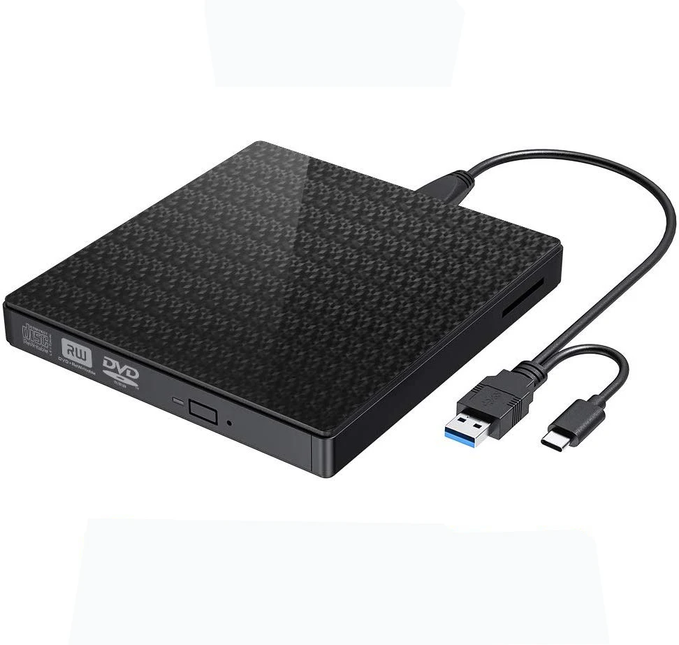 
Raycue External DVD CD Player CD-RW Burner and Reader with USB 3.0 and Type C 5 Workdays CE FCC SGS 12 Months Tray Load 03.00232 