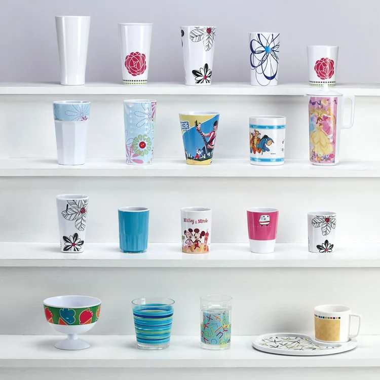 Reusable Christmas Melamine Plastic Cup With Lid