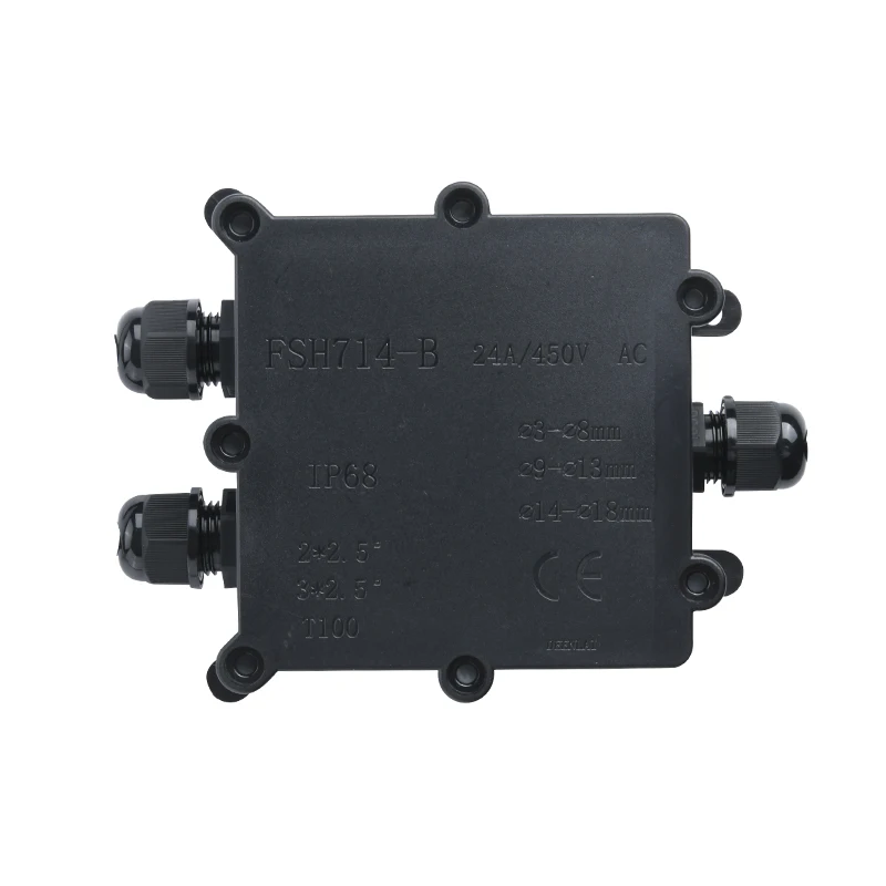 115*95*60 мм 2-6 Way Y-образный IP68 Электрический наружный водонепроницаемый распределительный бокс, терминальный корпус