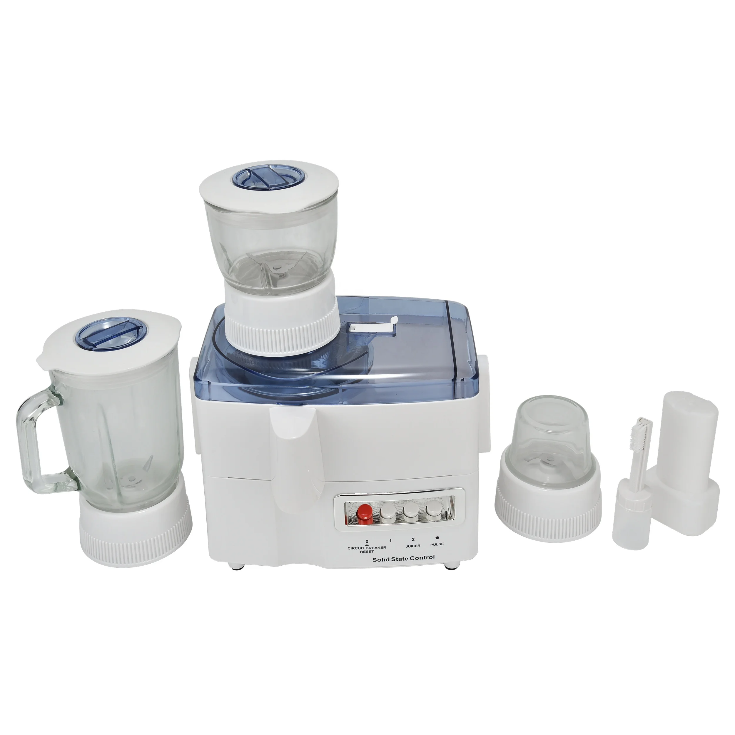 Newly Designed 4in1 Electric Food processor Chopper Blender Mixer with Plastic jar 2 Setting Speed