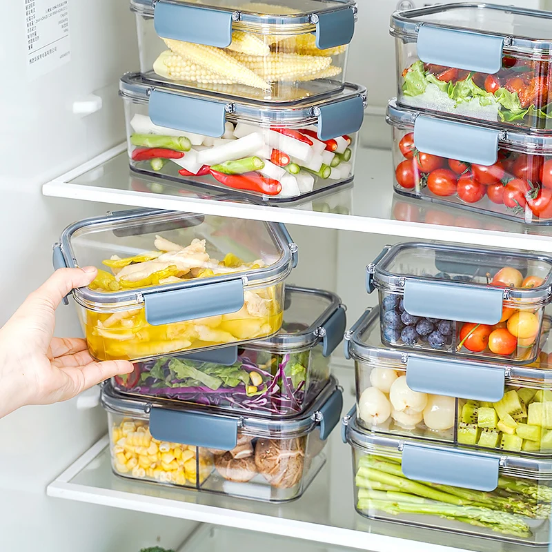 High Quality Pet Plastic Kitchen Organizer Storage Container Plastic Storage Box Plastic Lunch Box