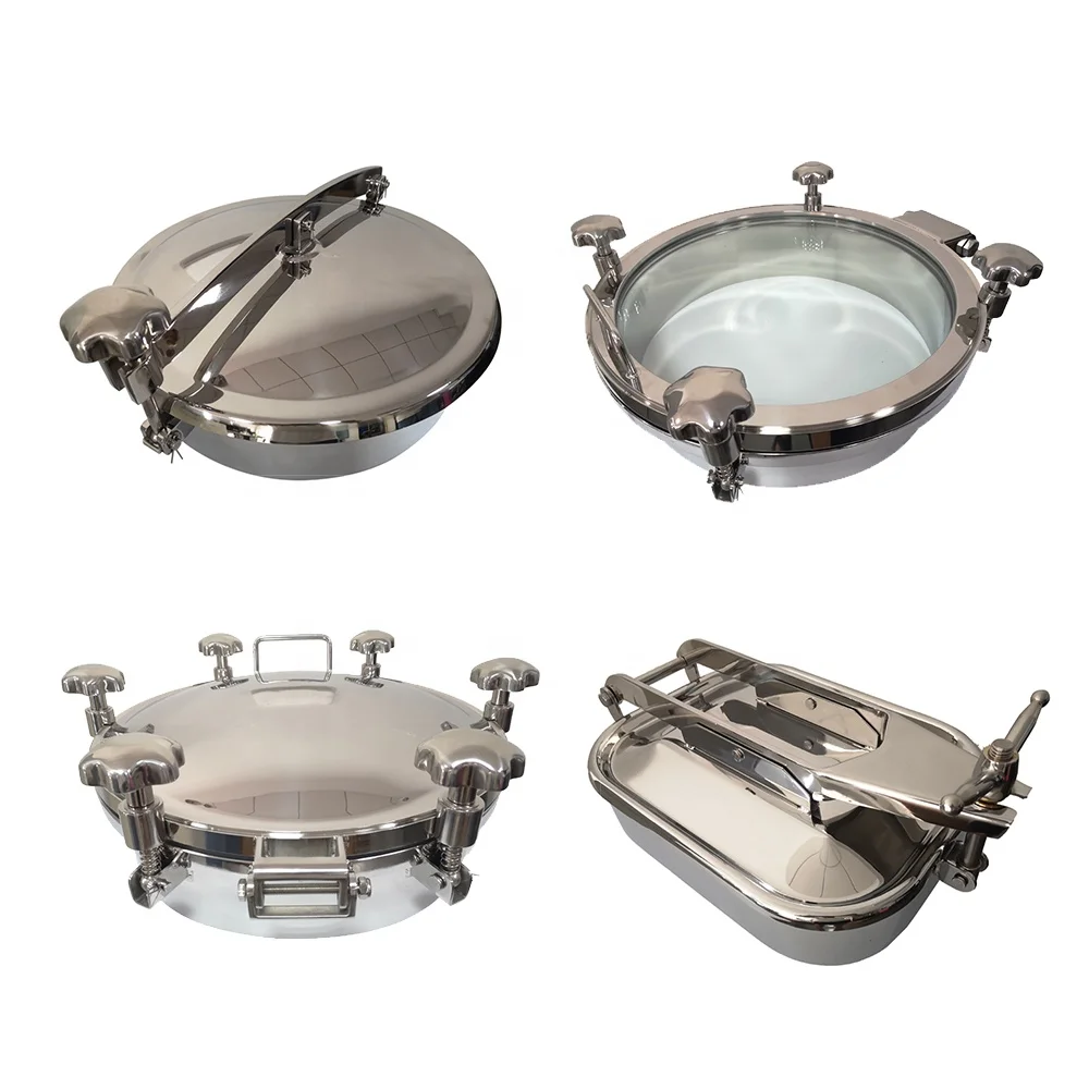 stainless steel 400mm  manway cover manhole cover distillation equipment large manway elliptical manhole cover for tank
