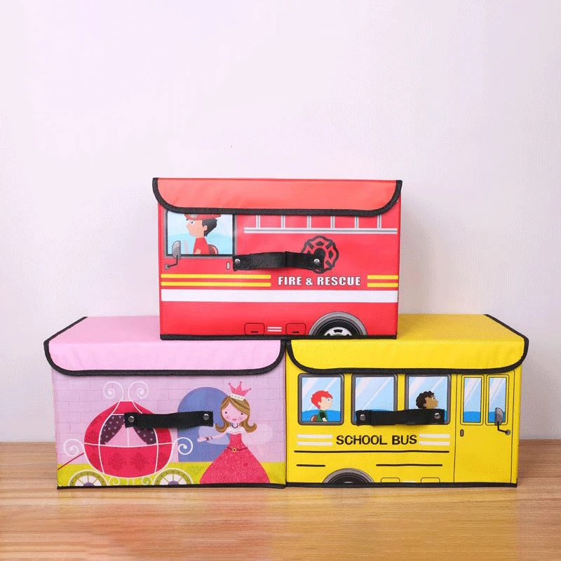 Factory Car Moden Design Foldable Kids Toys Organizer Cartoon Collapsible Non-woven Fabric Cube Storage Boxes & Bins