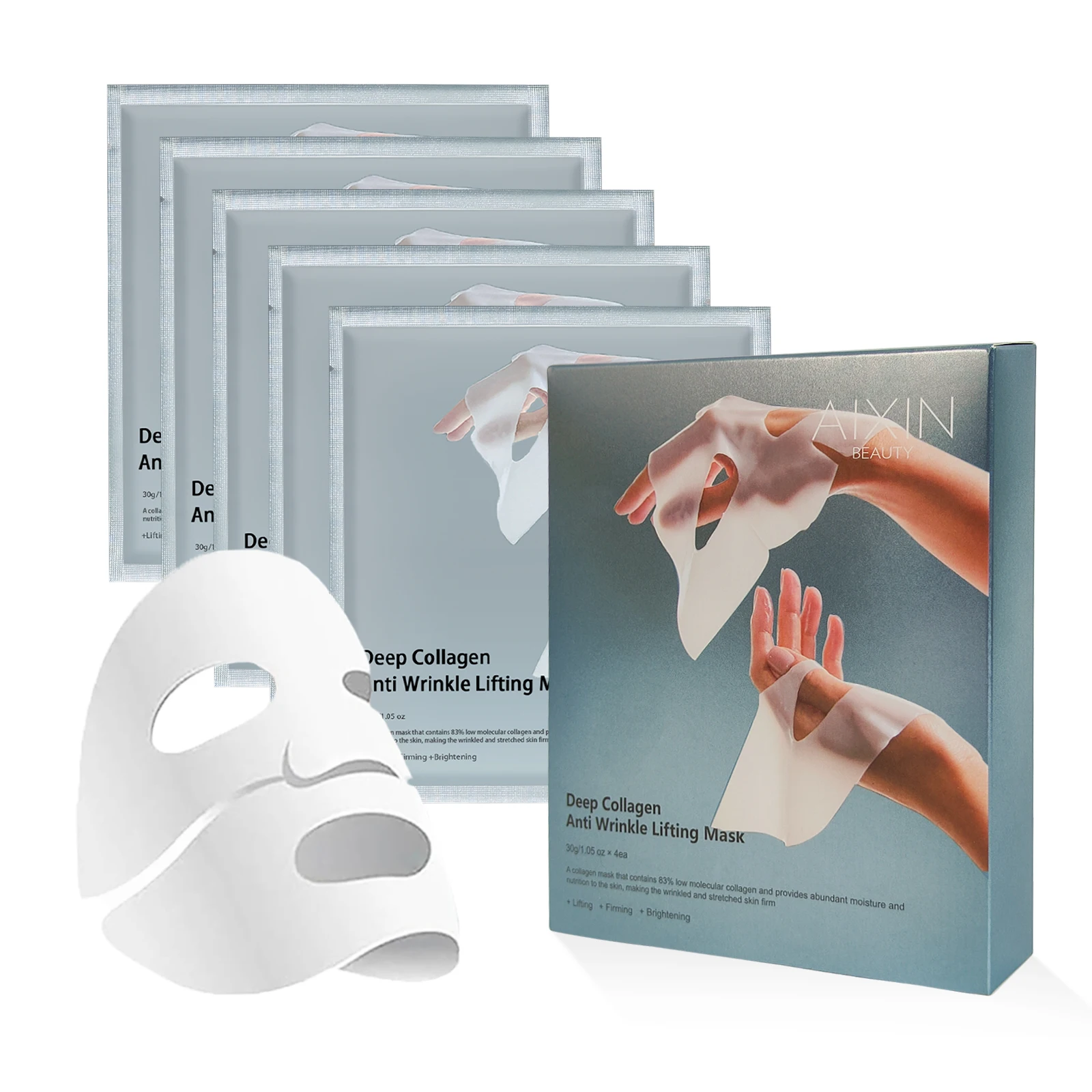 AiXin Private Collagen Mask Moisturizes Skin Firming Skin Restores Moisture Brightening Muscle And Whitening Advanced Mask
