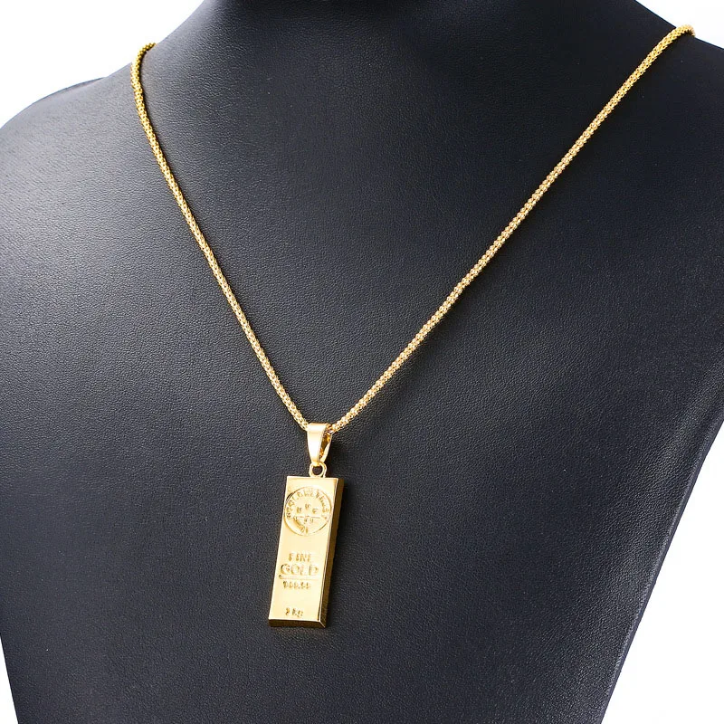 New MGOLD WE TRUST Necklace Men and Women Gold Color Pendant Hip Hop Necklaces