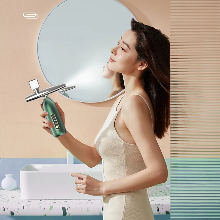 Airbrush Makeup Compressor Nano Mist Sprayer Kit Gun Cordless Portable Oxygen Injector Steamer Facial Hydration Airbrushes