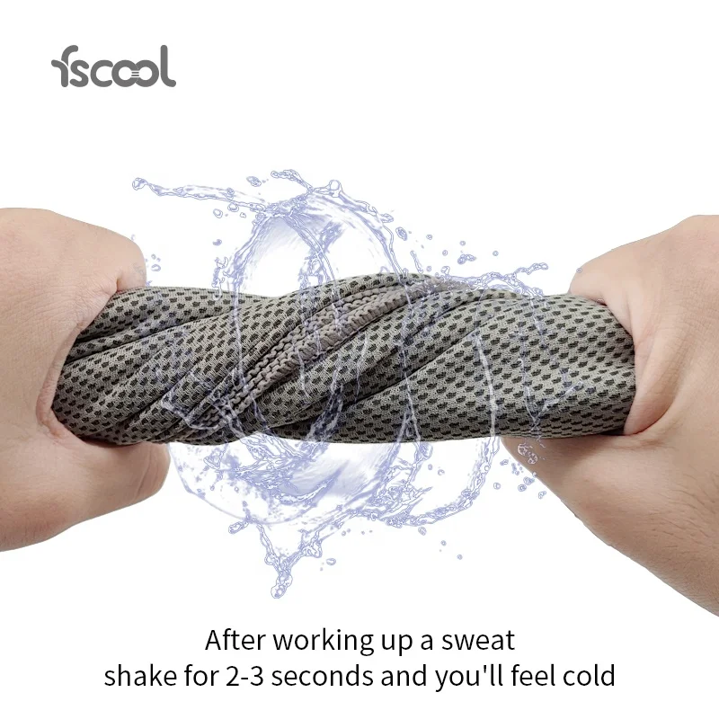 Sublimation Microfiber Sweat Towel For Workout Fitness Towels Hiking Cooling Towel In Silicone Case