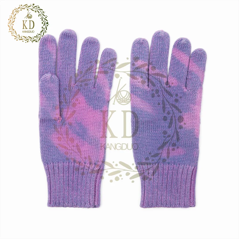 KD Knitwear Manufacturer Jacquard Logo Pattern Color Changing Beanie Knit Thermo Sensitive Yarn Heat Reactive Beanie