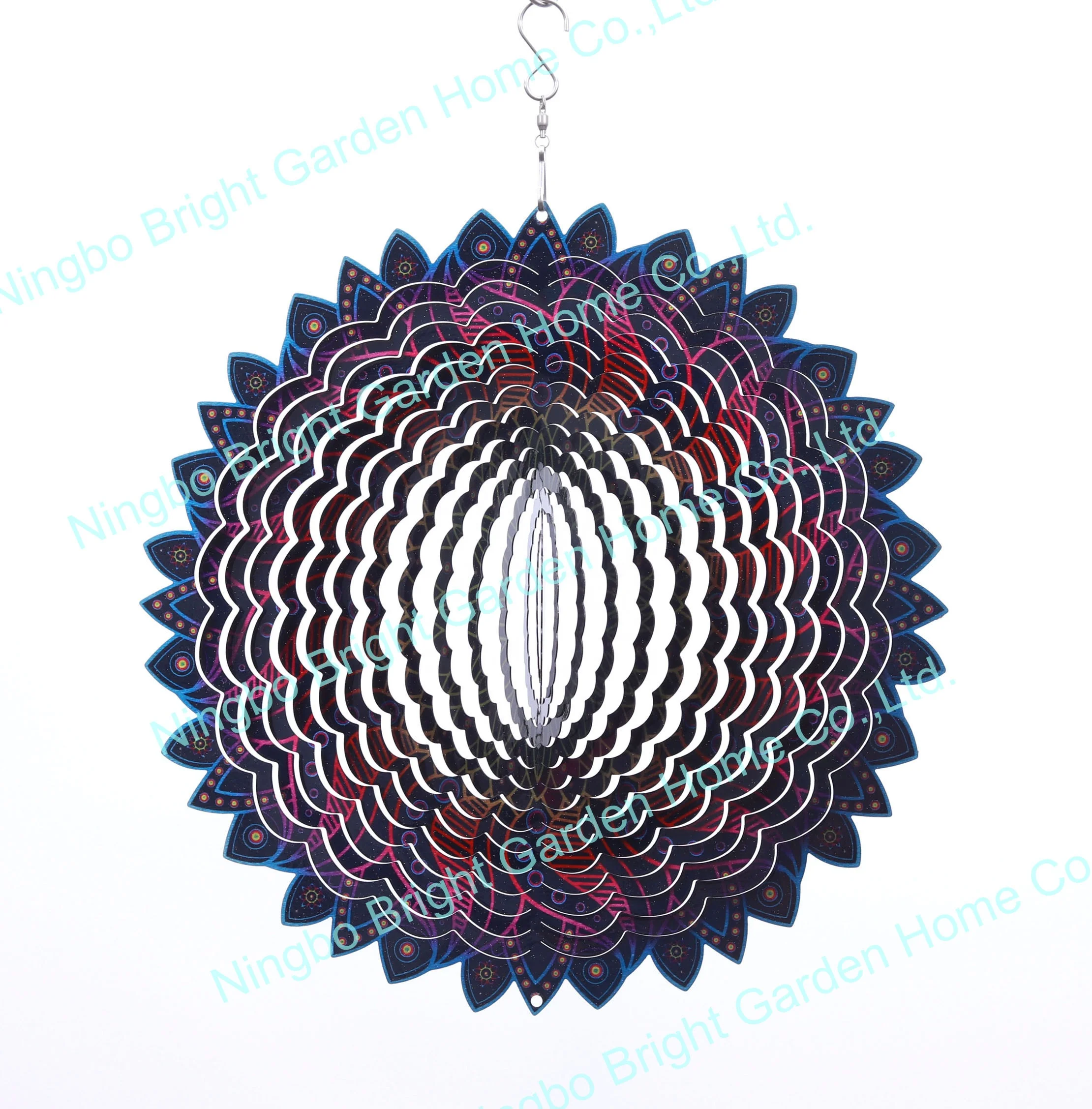 
12 Inch Mandala 3D Wind Spinners For Garden Decoration 