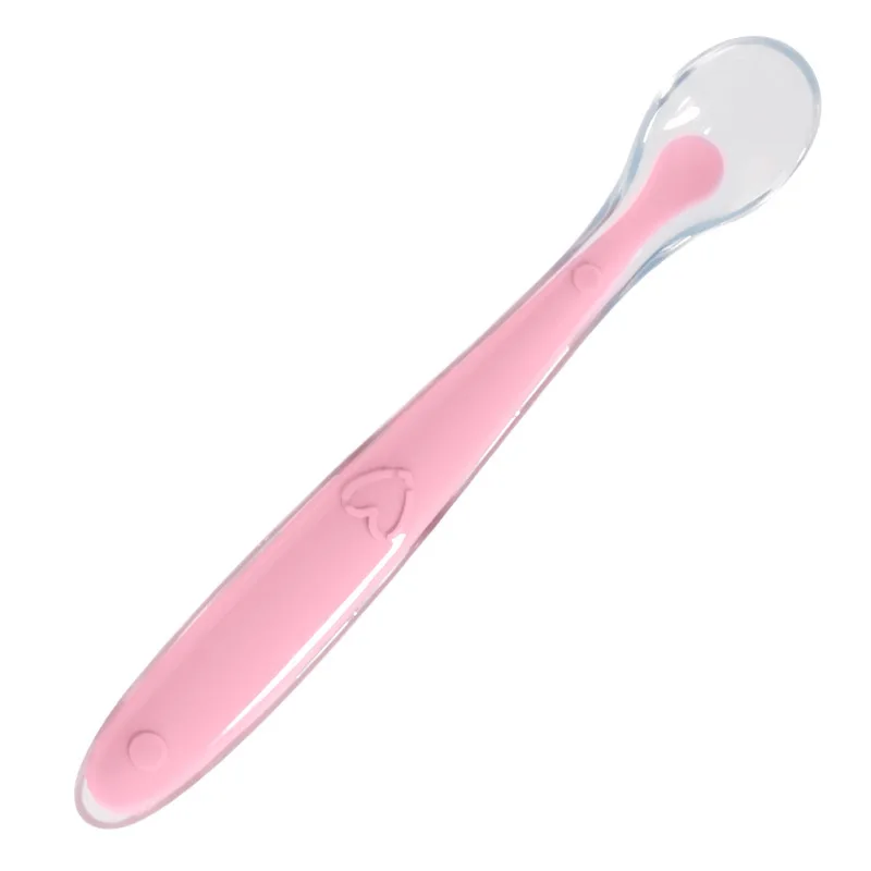 Wholesale BPA Free Infant Child Feeding Spoon Set New Baby Tableware Silicone and PP Material Food Feeder