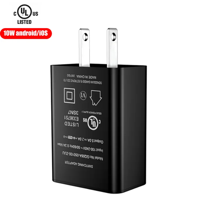 
usa wall plug 5v 2a usb charger for mobile phone 