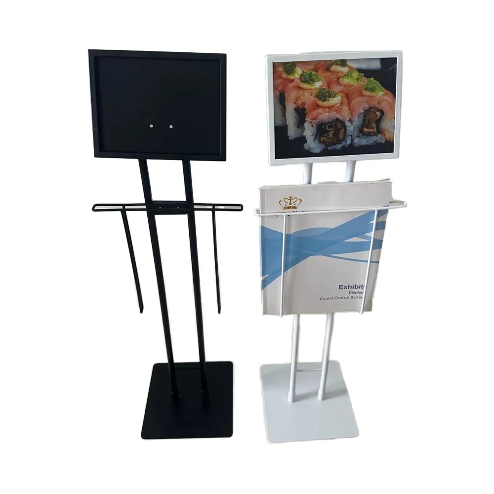 brochure holder Floor Standing Display Poster Sign Holder Restaurant Menu Holder  Outdoor advertising metal