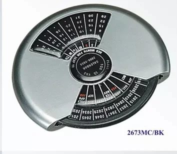 Wholesale Best Selling home office perpetual calendar metal 50-year calendar round