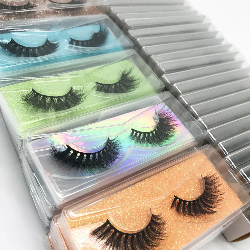 15mm Lashes3d Wholesale Vendor 3D Color Faux Mink Eyelashes Fluffy Wholesale Natural Vegan Silk Lashes pestanas