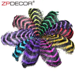 Gold Supplier ZPDECOR Wholesale 70-75 cm White Ostrich Feathers with Black Tip for Carnival Costume Headpiece